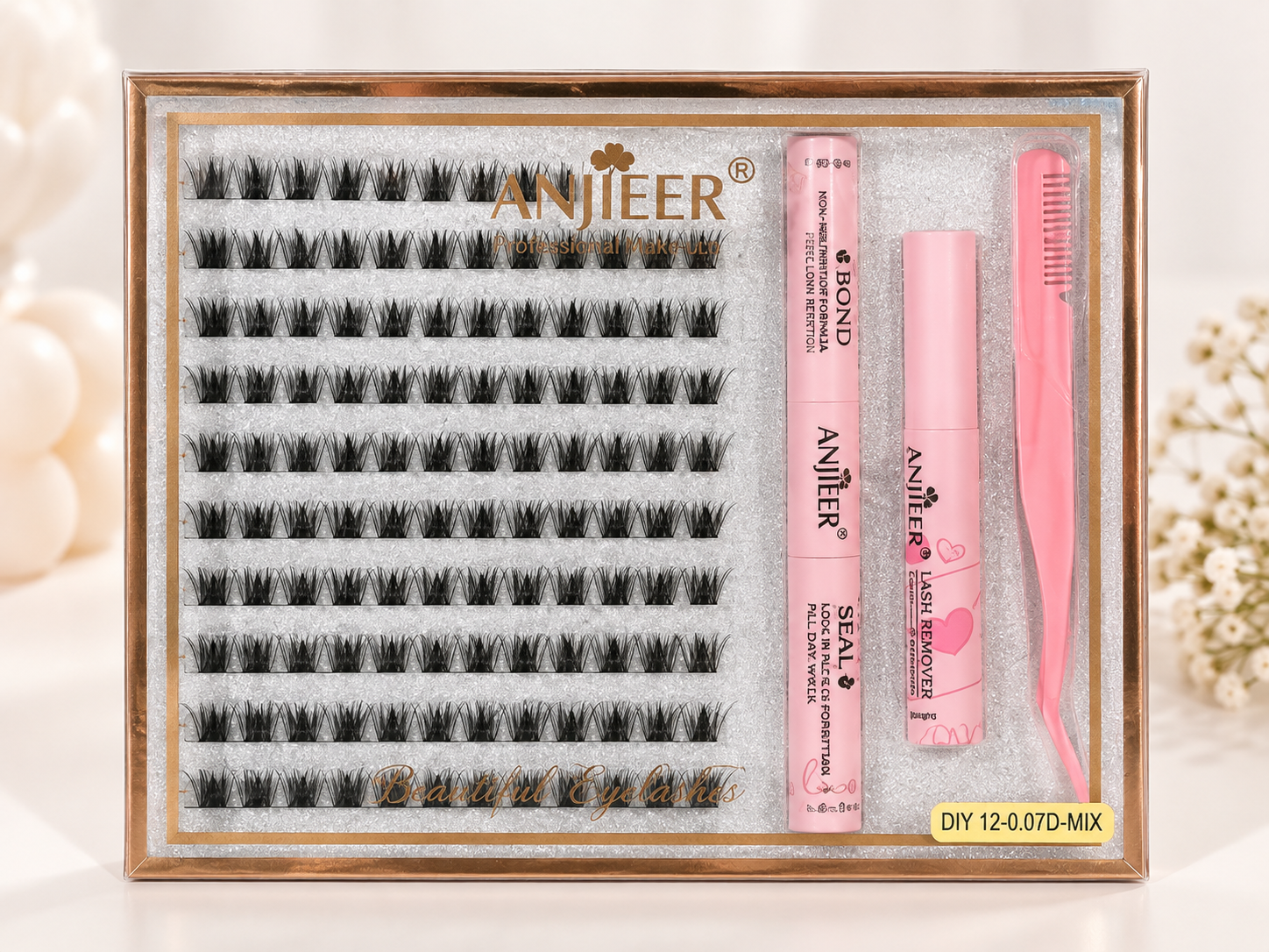 ANJIEER DIY Cluster Eyelashes Kit