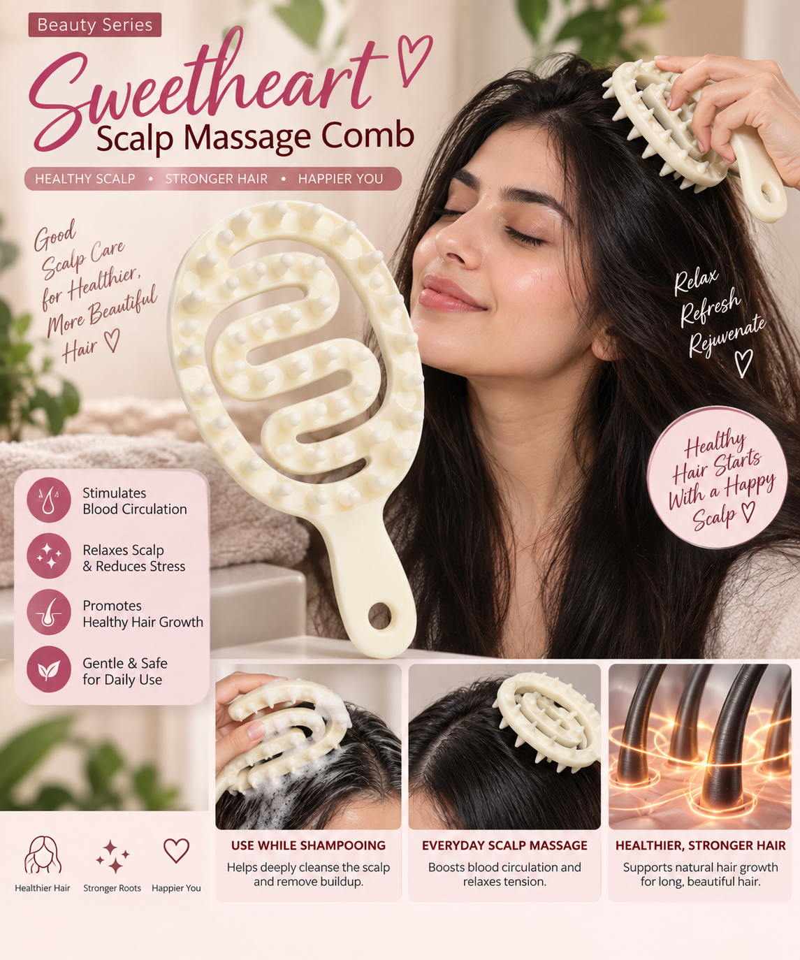 Sweetheart Scalp Massage  Brush