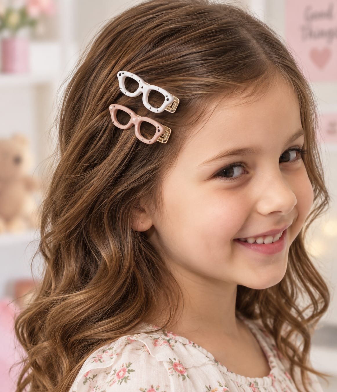 Korean Style Retro Glasses Hair Clip 2pc