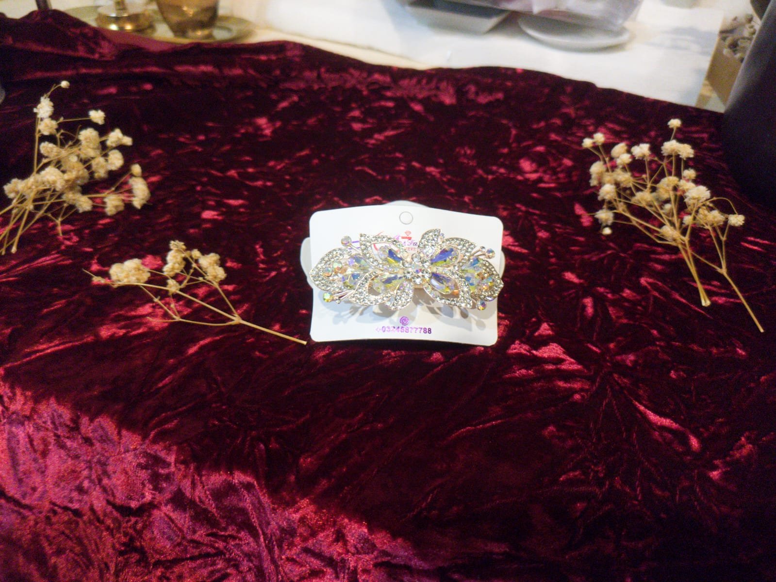 Crystal Butterfly Bow Hair Clip
